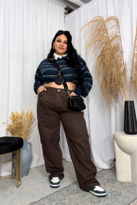 Cargo Jean color is out of stock but it’s available in the same brand but different colors, the top is also out of stock but I linked a similar collared top! 

I’m wearing a size 16 in the cargo jeans. Runs true to size  

#LTKstyletip #LTKshoecrush #LTKcurves