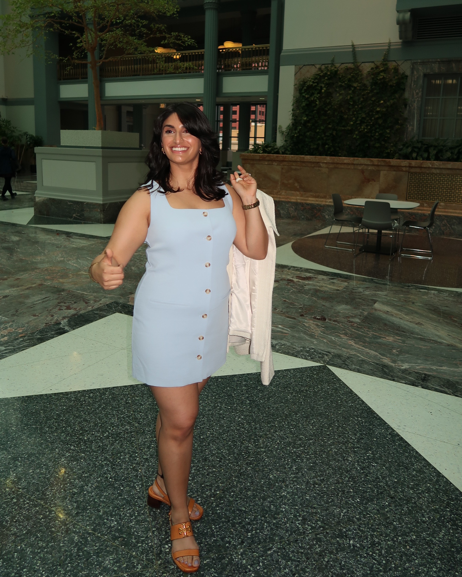 Fit check: dress & jacket are Abercrombie!
Light blue color in the dress is sold out but linked the exact dress in grey! 
Exact tweed button jacket is also sold out but linked similar styles! 
Wearing medium petite in the dress and jacket is a size medium (could’ve done a small)  

#LTKWorkwear #LTKStyleTip #LTKGiftGuide