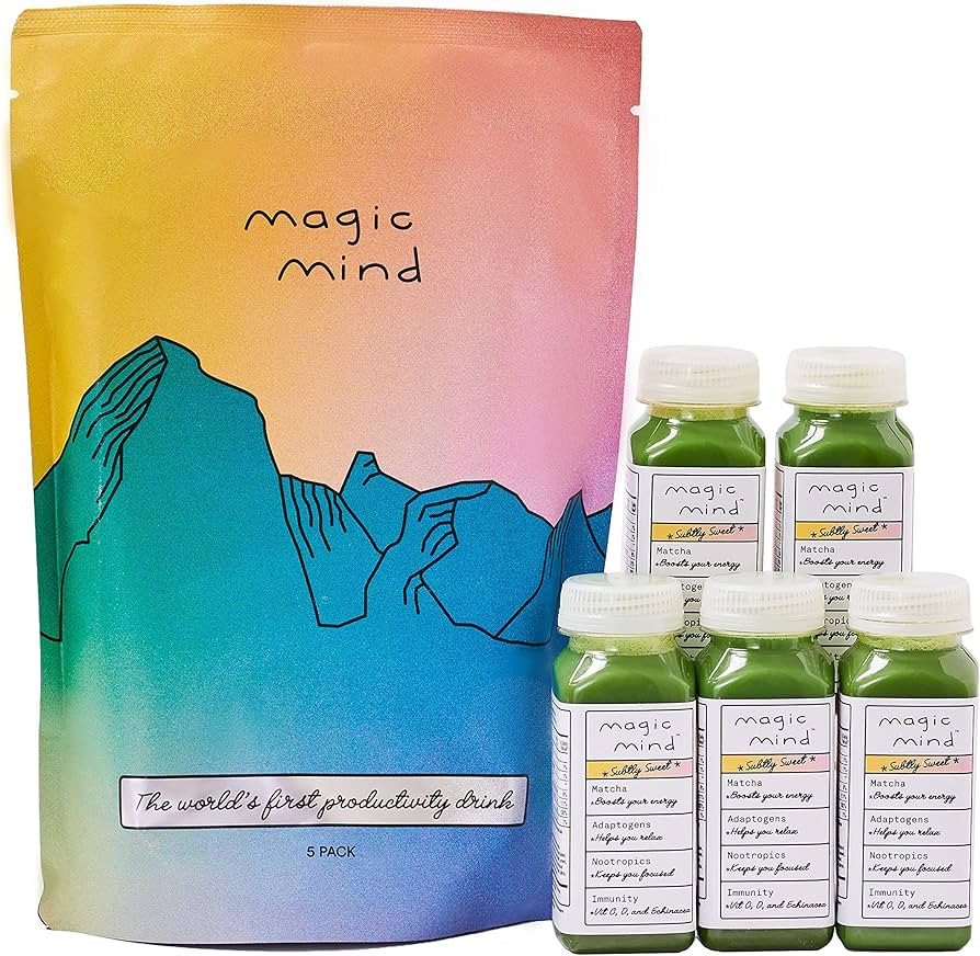 Magic Mind Focus Energy Drink Shots - No Jitters, Stress Relieving, Ashwagandha, Functional Mushr... | Amazon (US)