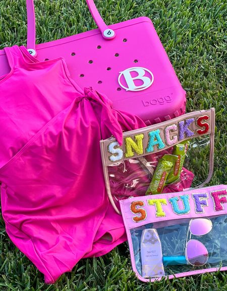 Summer pool bag essentials 
Haute pink bogg bag
Monogram bag charm
Etsy
Hot pink
One piece swimsuit 
With attached skirt
Old navy
Modest
Mom bathing suit
Snack letters pouch
Stuff letters pouch
Amazon finds
Affordable 
Pink mirrored aviator sunglassess
What to back
Beach tote
Durable
Wipeable
Perfect for road trips
Sports mom bag
Gift ideaas



#LTKSwim #LTKItBag
