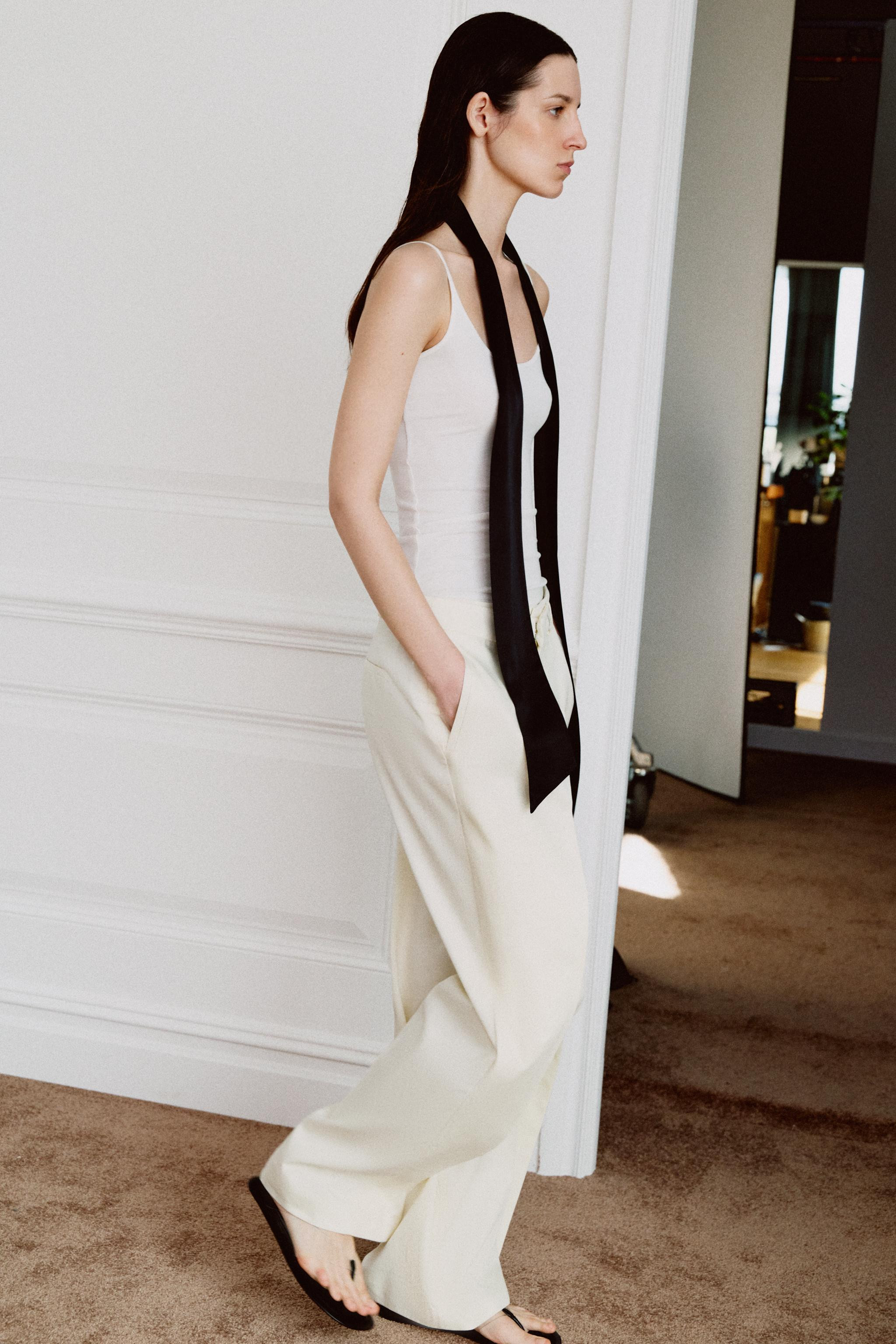 ZW COLLECTION FRONT PLEATED PANTS | Zara US