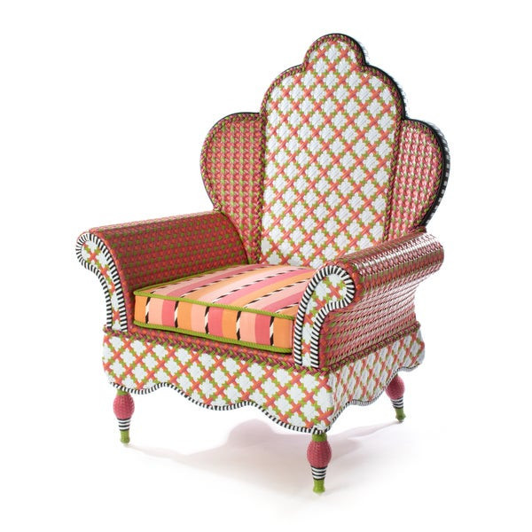 MacKenzie-Childs Breezy Poppy Outdoor Wing Chair | MacKenzie-Childs