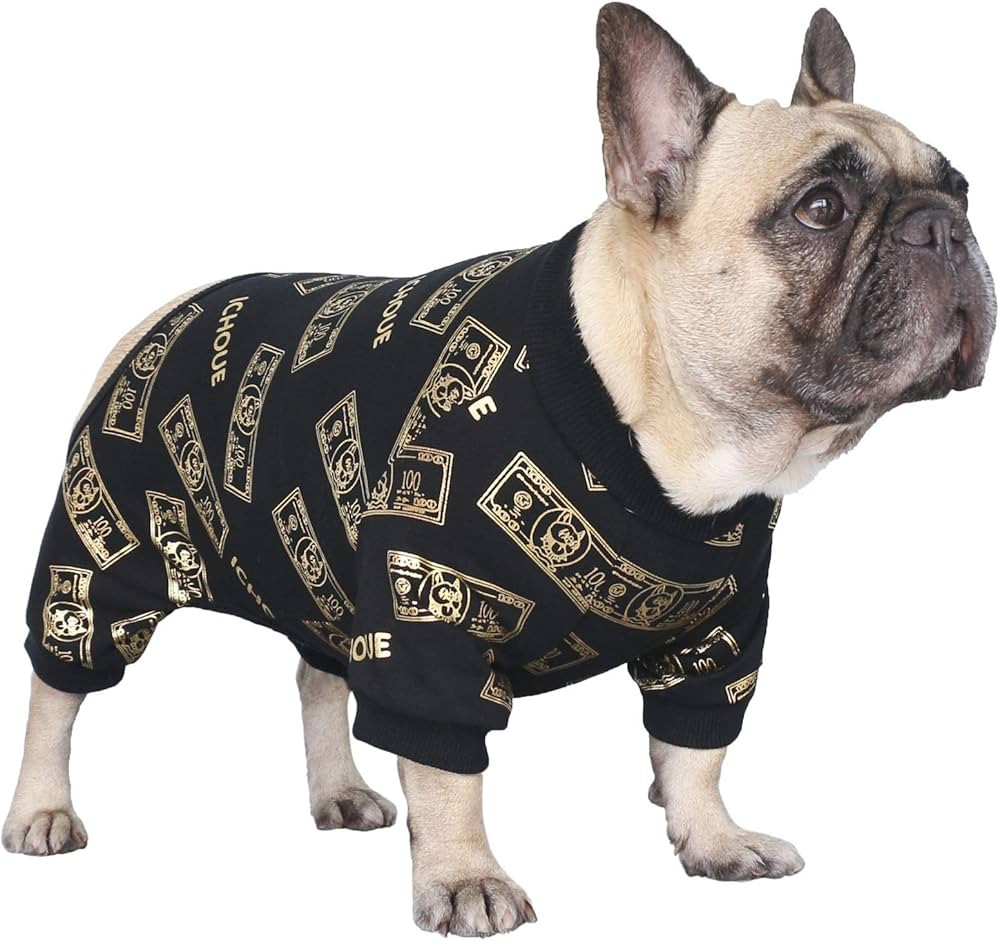 iChoue French Bulldog Pajamas Onesie Suit PJS Bodysuits for Medium Dogs Large Frenchie Pug Englis... | Amazon (US)