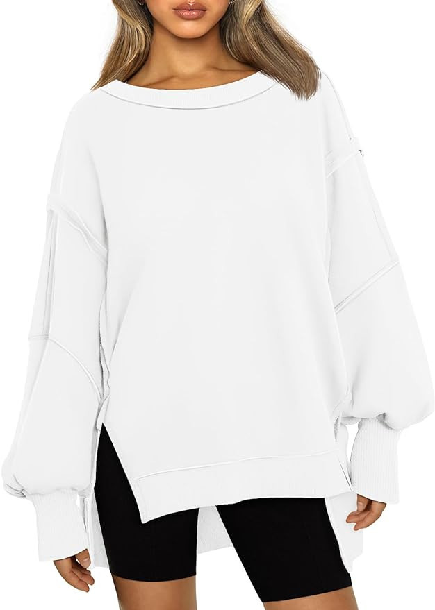 AUTOMET Womens Oversized Crewneck Sweatshirts Casual Long Sleeve Shirts Loose Fit Hoodies 2023 Wi... | Amazon (US)