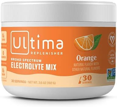 Amazon.com: Ultima Replenisher Hydrating Electrolyte Powder, Orange, 30 Servings, Sugar-Free, no ... | Amazon (US)