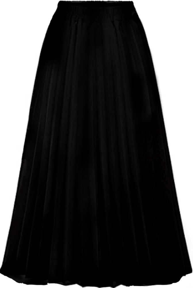 Womens Skirt Leopard Print Midi Long Shirring Skirts High Waisted A Line Skirts | Amazon (US)