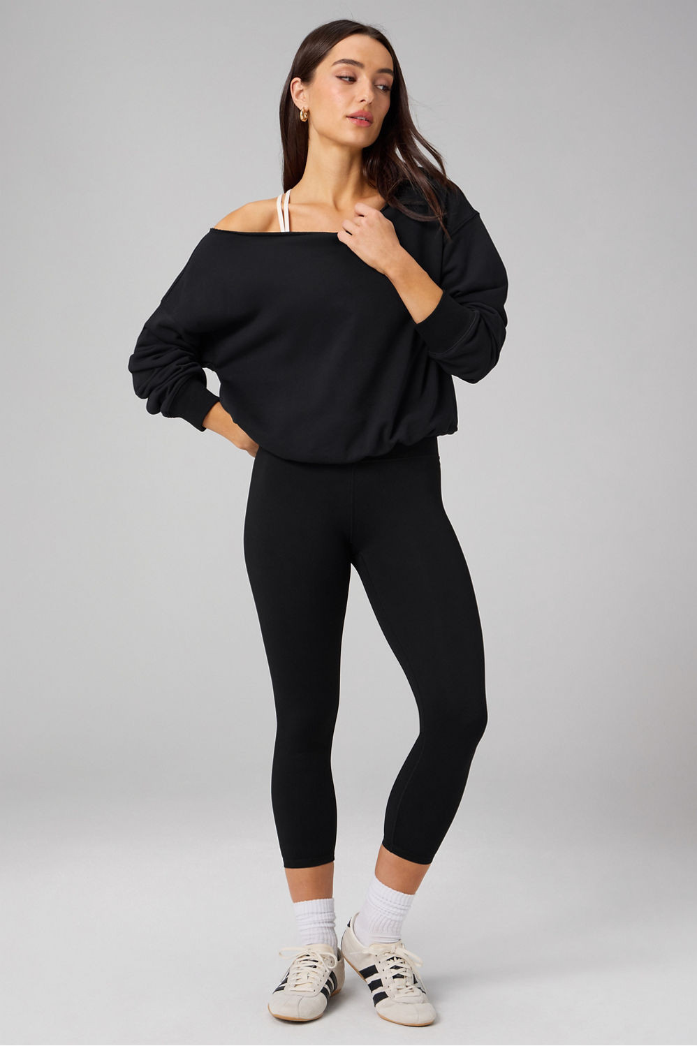 Year Round Terry Off Shoulder Sweatshirt | Fabletics