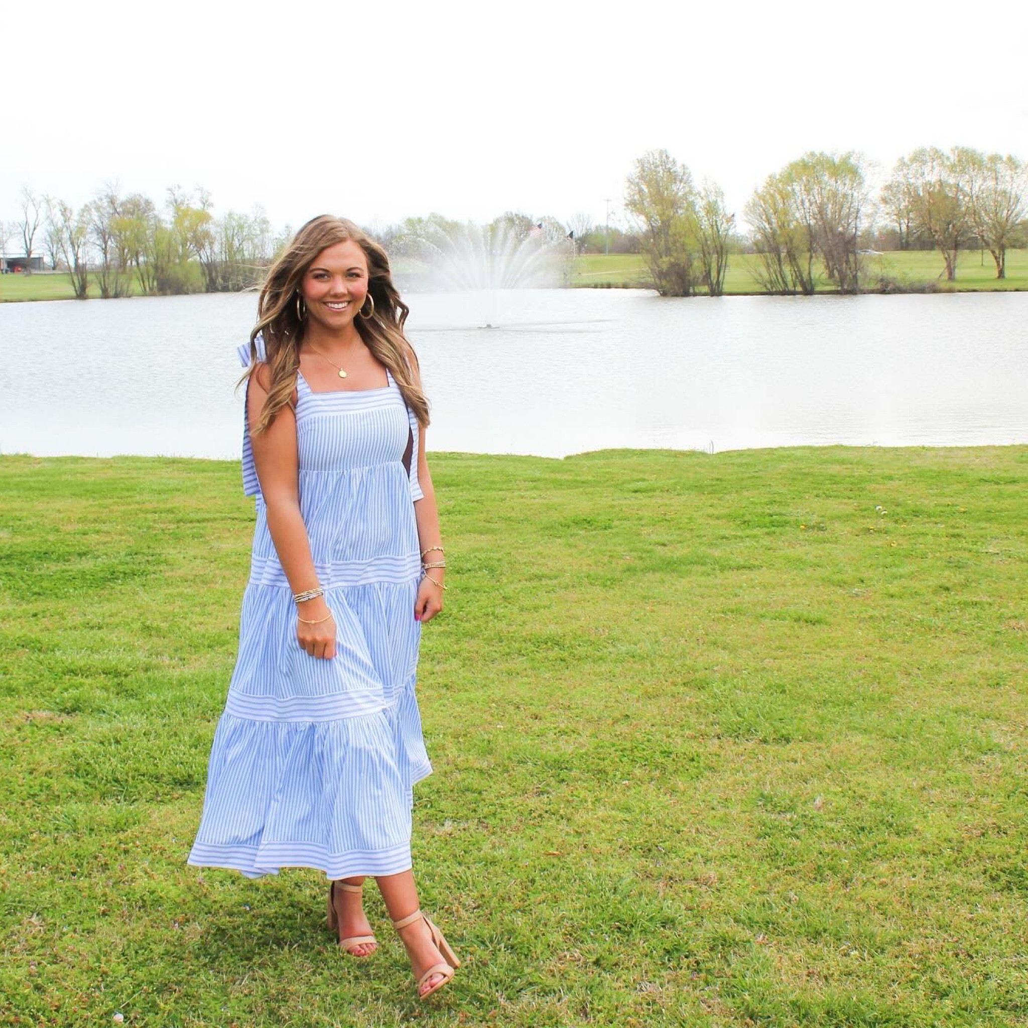 Dress from Petal and Pup! Absolutely love this dress!! It’s such high quality. The blue stripes are very flattering and it’s lined so it doesn’t matter the color undies you wear 🤪
Wearing a small! 

#LTKshoecrush #LTKstyletip #LTKSeasonal