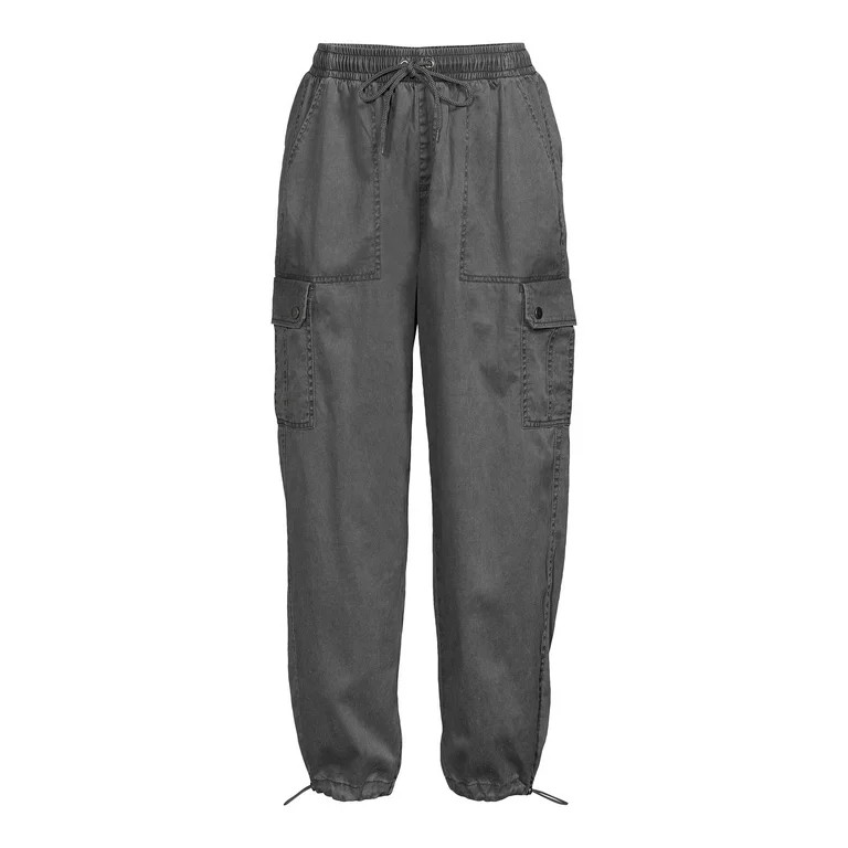 Time and Tru Women's Parachute Cargo Jogger Pants, 29" Inseam, Sizes XS-XXL | Walmart (US)