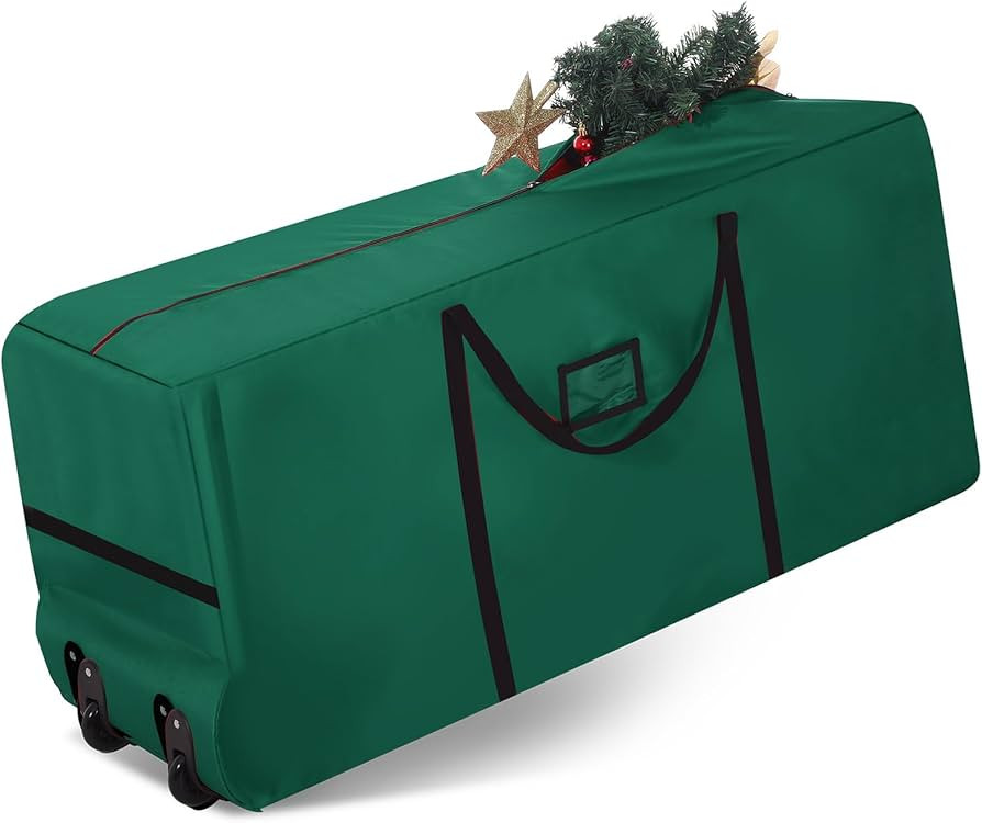7.5 Ft Heavy Duty Christmas Tree Storage Bag 900d Oxford Fabric with Wheels and Reinforced Handle... | Amazon (US)