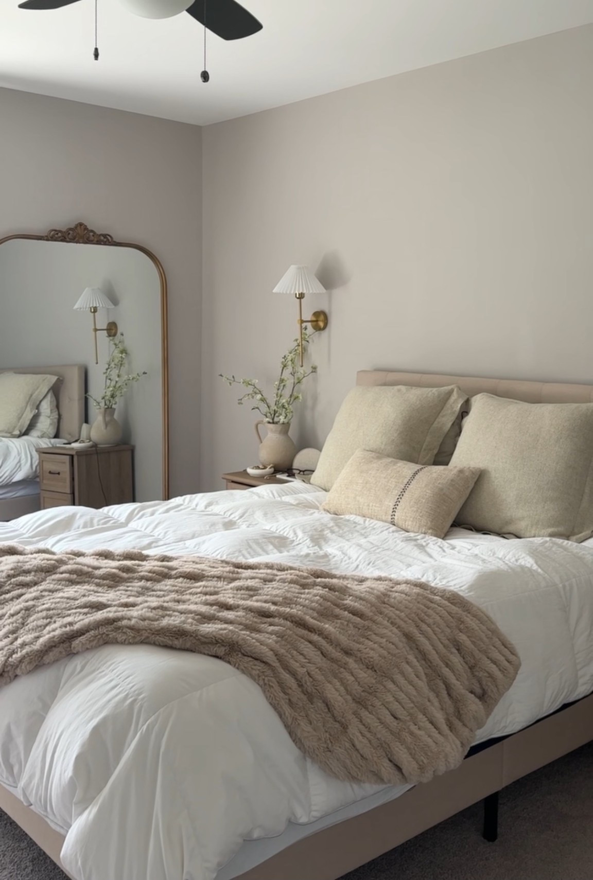 Neutral bedroom from our last home! The space was so peaceful and light I loved it, currently working on our bedroom in our house now!

#LTKFindsUnder50 #LTKmorningroutine #LTKHome