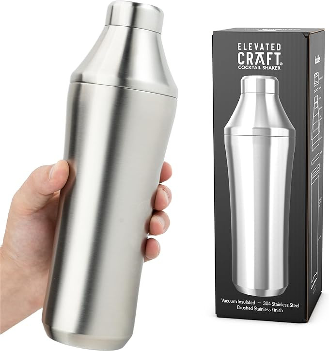 Elevated Craft Hybrid Cocktail Shaker - Premium Vacuum Insulated Stainless Steel Cocktail Shaker ... | Amazon (US)