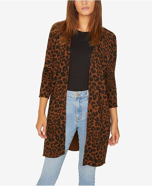 Leopard-Print Long Cardigan Sweater | Macys (US)