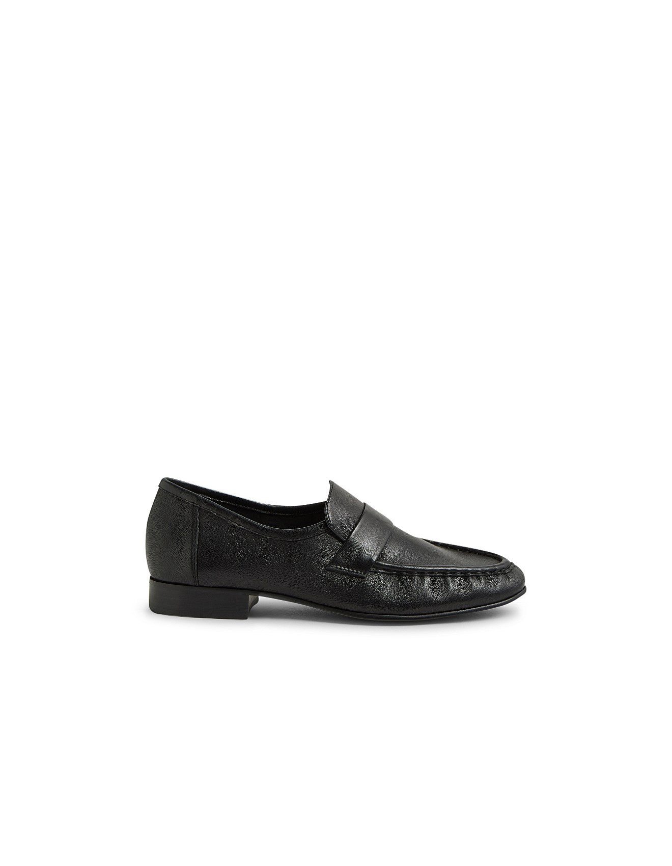 Kylie Black Leather Loafers | David Jones (Australia & New Zealand)