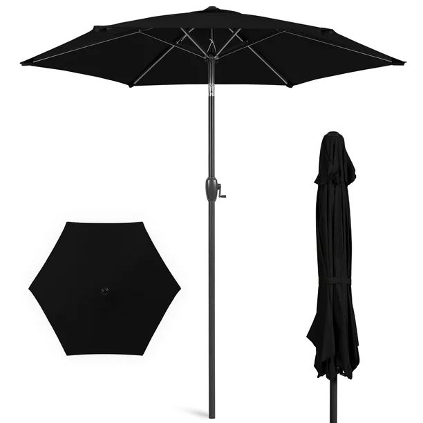Best Choice Products 7.5ft Heavy-Duty Outdoor Market Patio Umbrella w/ Push Button Tilt, Easy Cra... | Walmart (US)