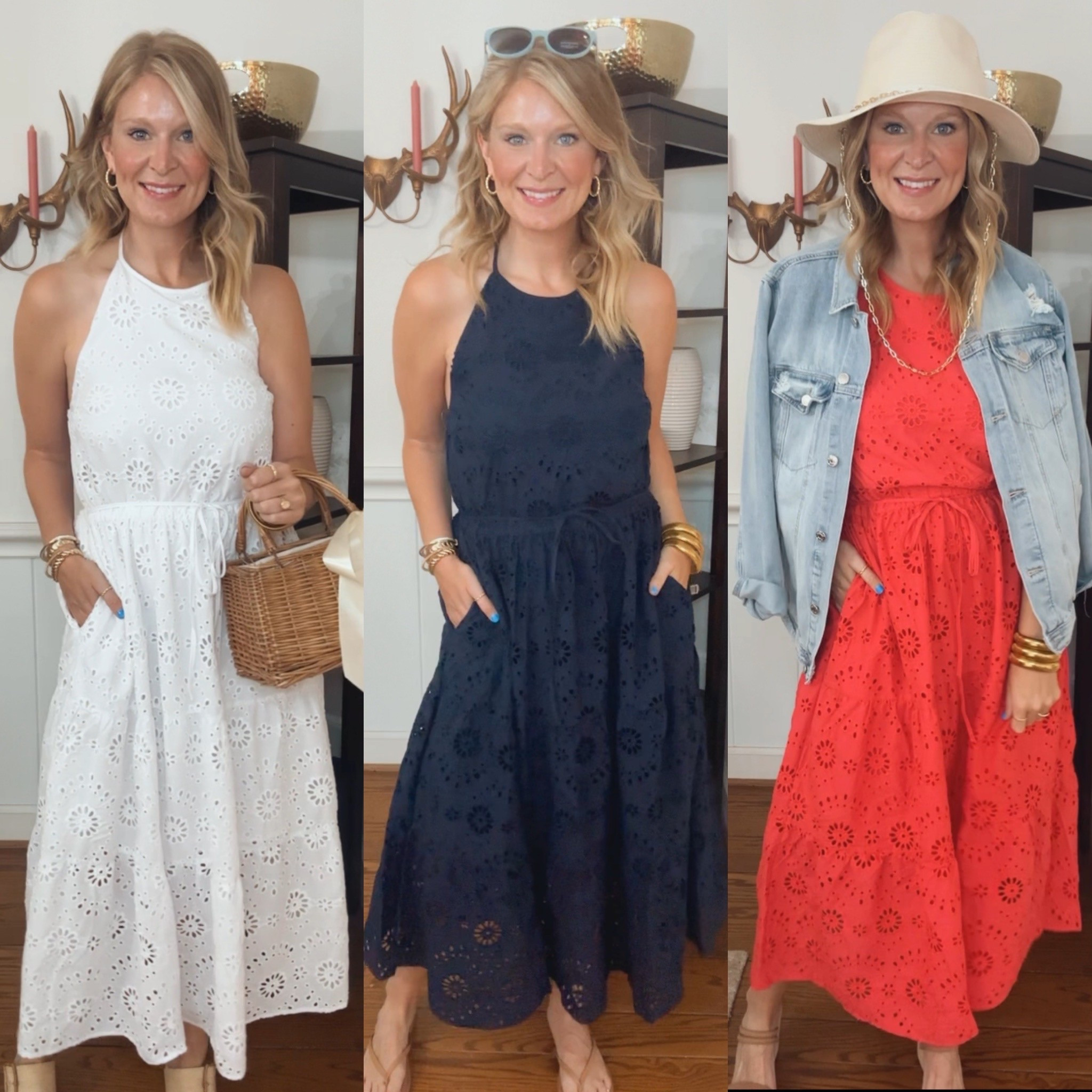 The prettiest $29 halter eyelet dresses from Walmart! Comes in 4 colors, including the prettiest yellow. 💛 I’m in size M. 

This reel is actually from last summer, so this year’s red version is a little more true. ❤️

#walmartfashion #walmartstyle #walmartfinds #eyeletdress #eyelet #summerdress #springdress


#LTKSeasonal #LTKFindsUnder50 #LTKStyleTip