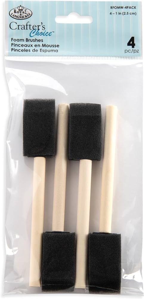 Royal & Langnickel - Crafter's Choice 4 Count 1" Foam Brushes | RFOMW-4PACK | Amazon (US)