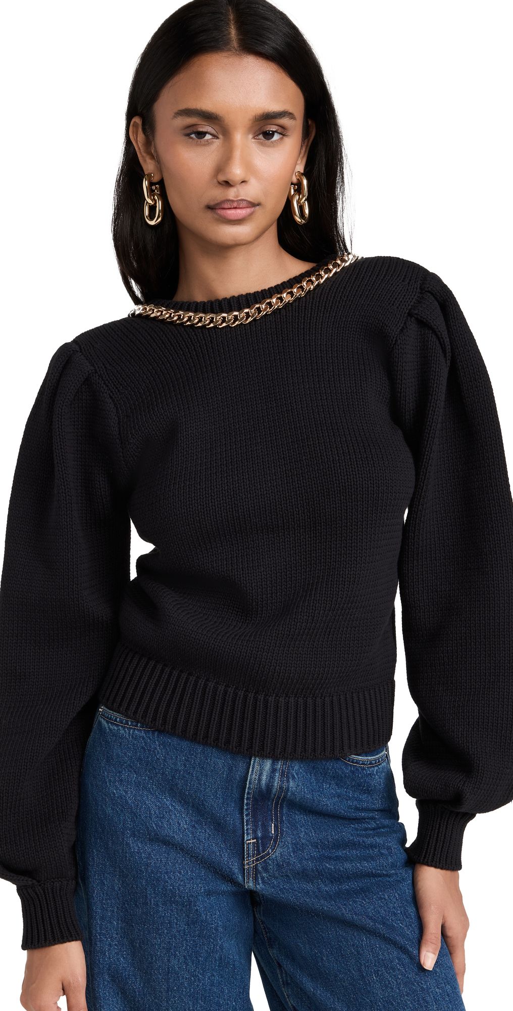Elle Chain Open Back Knit Sweater | Shopbop