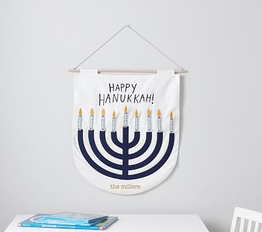 Happy Hanukkah Countdown Banner | Pottery Barn Kids | Pottery Barn Kids