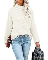 Saodimallsu Womens Turtleneck Oversized Sweaters Batwing Long Sleeve Pullover Loose Chunky Knit J... | Amazon (US)