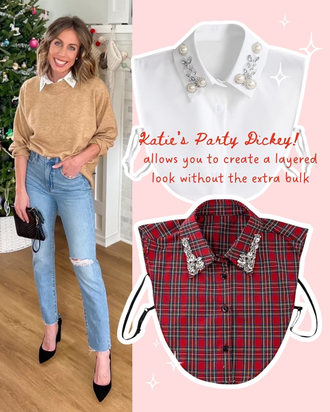 Katie’s favorite party Dickey! Allows you to create a layered look without the extra bulk under your sweaters. 🤩🤩🤩

#LTKOver40 #LTKSeasonal #LTKHoliday