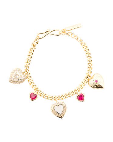 Hanging Hearts Charm Bracelet | TJ Maxx
