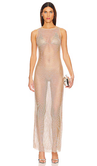 Bahia Maxi Dress in Nude | Revolve Clothing (Global)