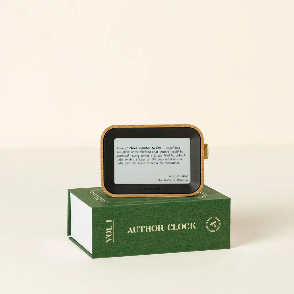 Uncommon Goods Literary Clock by Author Clock in Dark Brown Frame at Nordstrom | Nordstrom