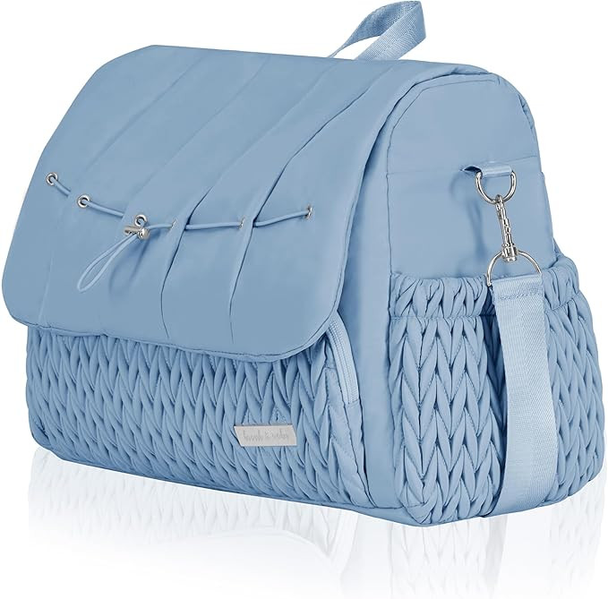 Hannah & Sophia Belle Convertible Baby Diaper Backpack & Bag in Moonmist Blue, Large Size, Dual S... | Amazon (US)