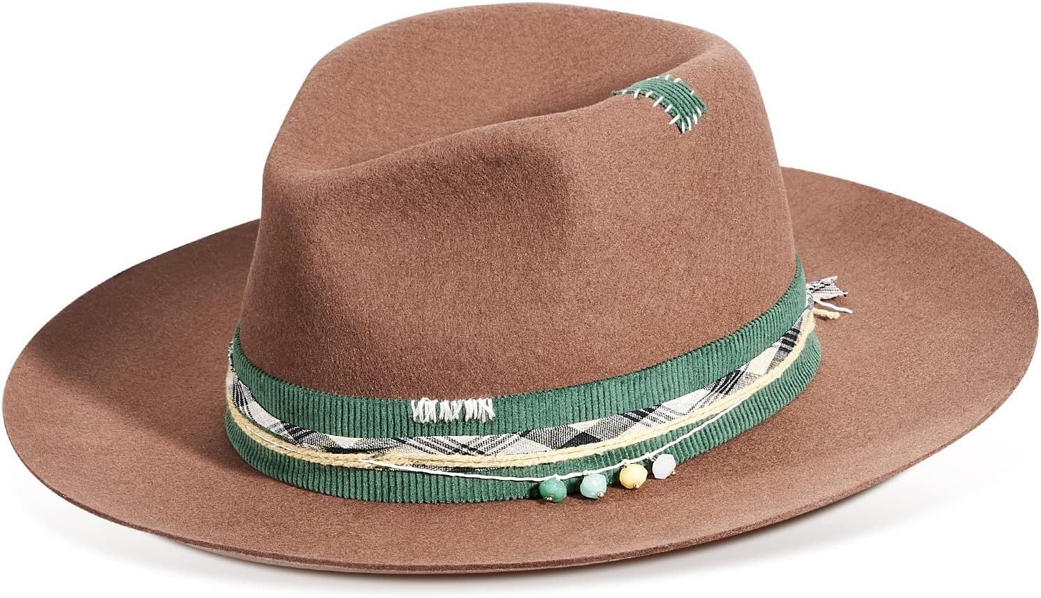 RUEDIGER Wide Brim Fedora Hats for Men Women 100% Wool Felt Panama Rancher Hat with Lightning Log... | Amazon (US)