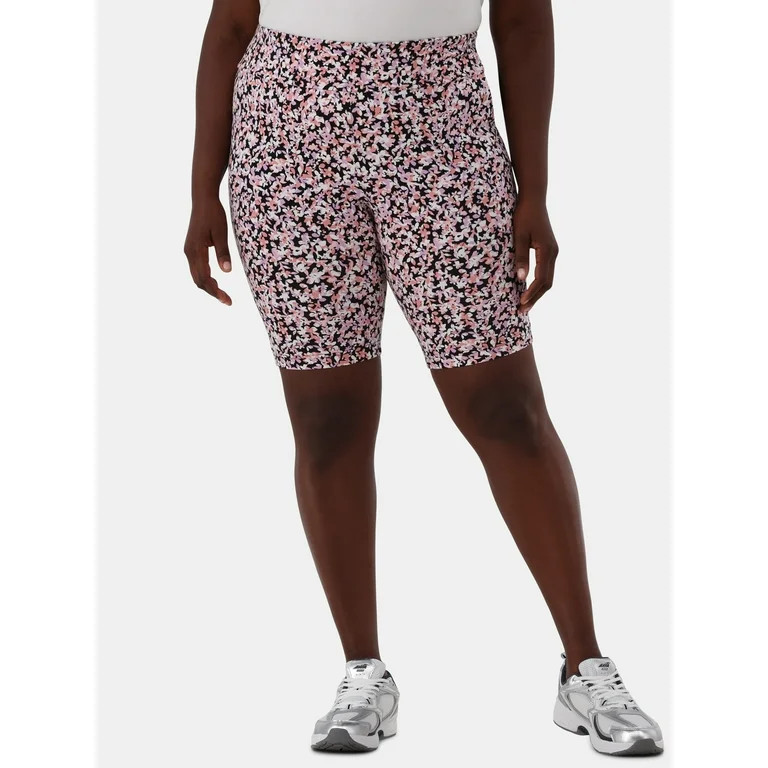 Terra & Sky Women’s Plus Biker Shorts, Sizes 0X-4X | Walmart (US)