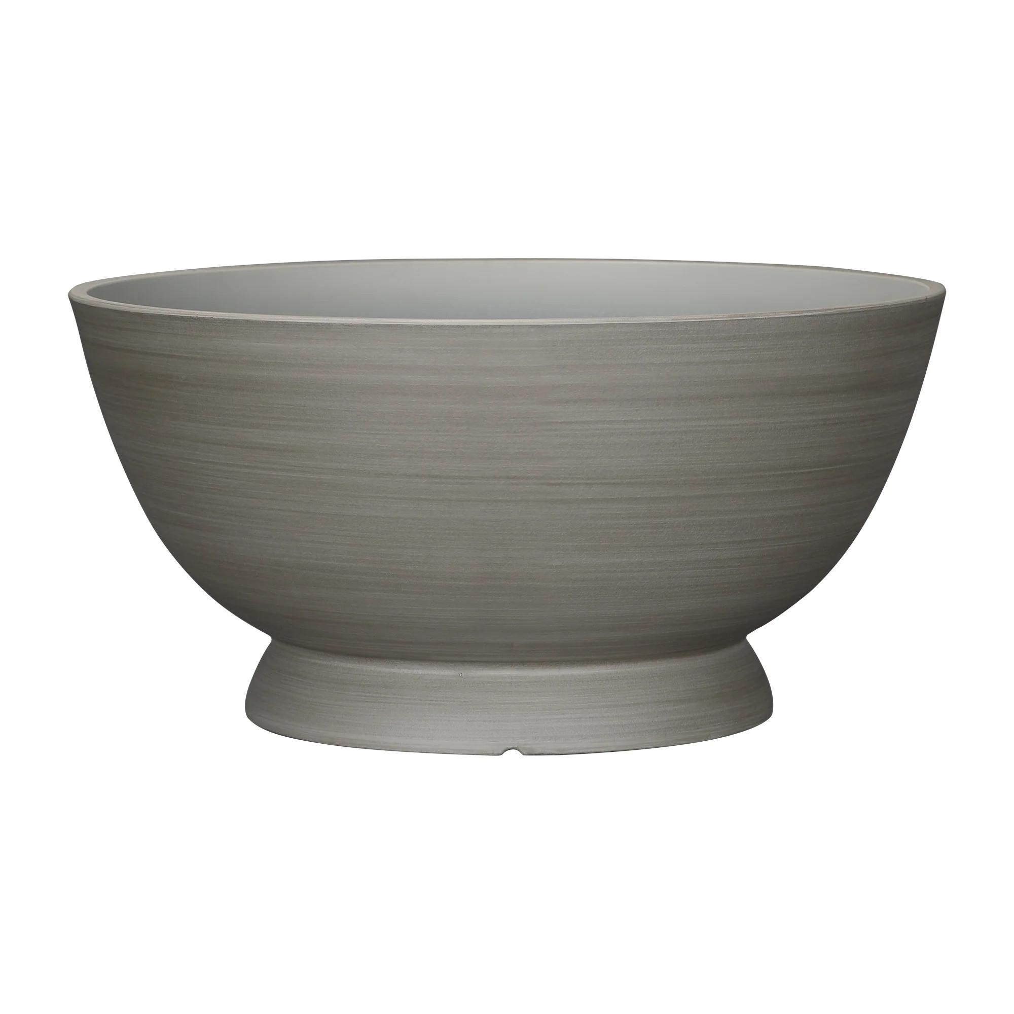 Mainstays 18" D x 8.9" H Sienna Bowl Gray Recycled Resin Planter | Walmart (US)