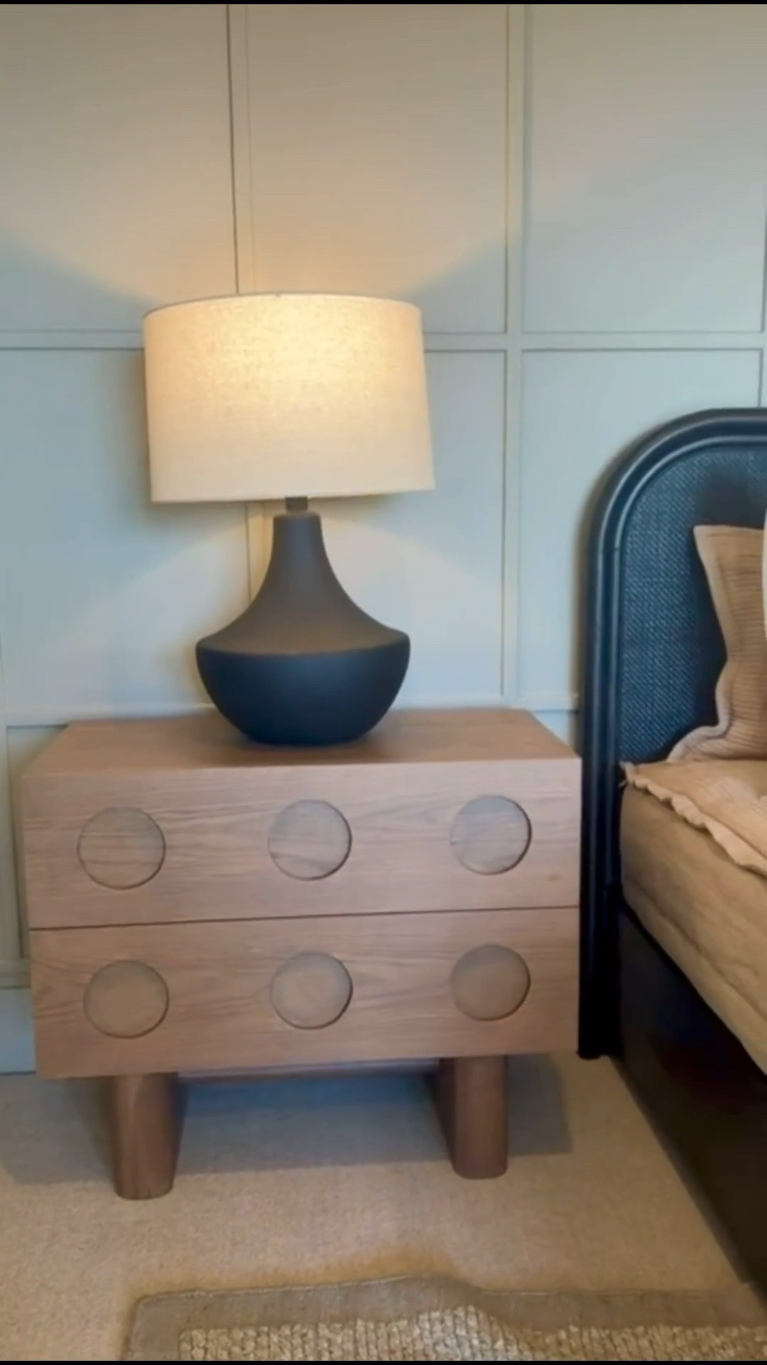 I’ve been using this wood nightstand and table lamp to anchor the bedside, and I love how the warm tones keep everything feeling soft and grounded. The scale of the lamp adds a cozy glow, and the drawers give just enough storage without making the space feel heavy.

I like layering neutral bedding and simple pillows around pieces like this to keep the room calm and cohesive. Sharing the nightstand, lamp, and bedding here if you’re building a warm, neutral bedroom.
 @Wayfair 
@lowes 
@Target 
@Walmart

#LTKSaleAlert #LTKU #LTKHome