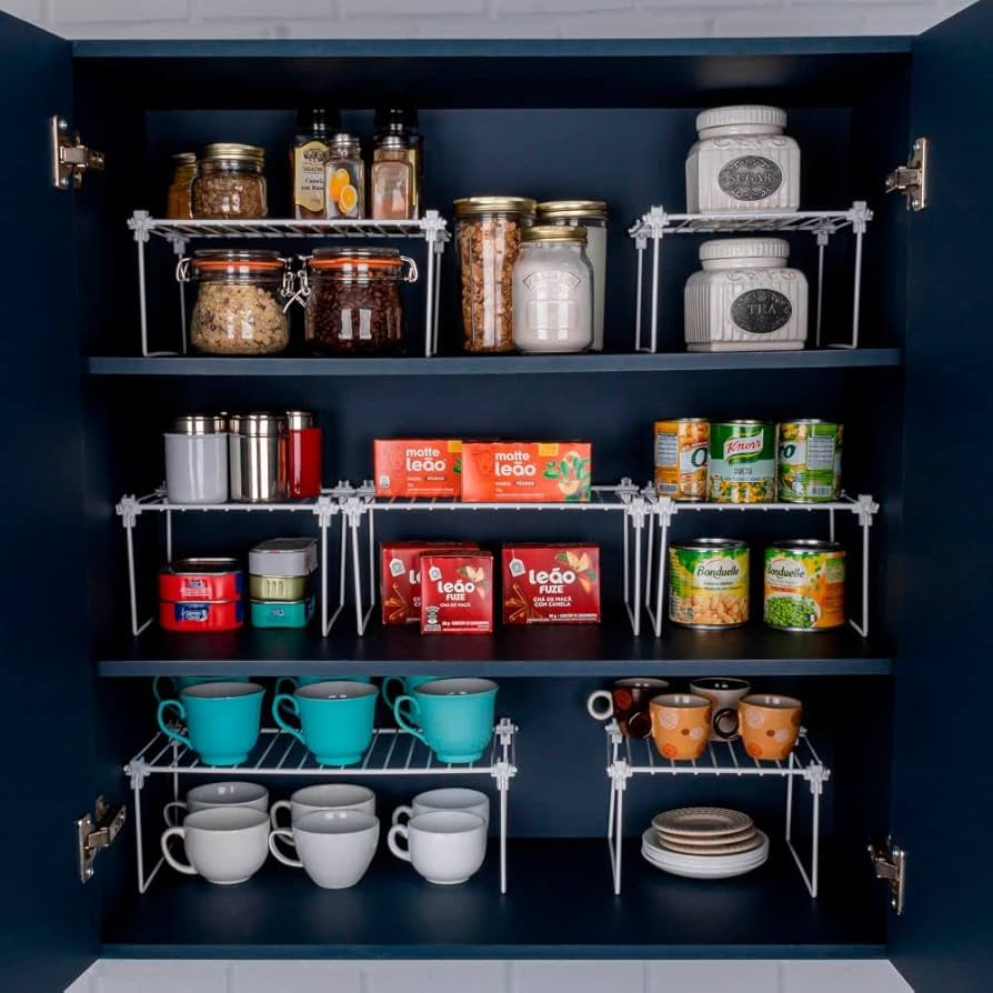 Kit Cozinha Prateleiras Aramadas para organizar - 7 un Branco com Branco | Amazon (BR)