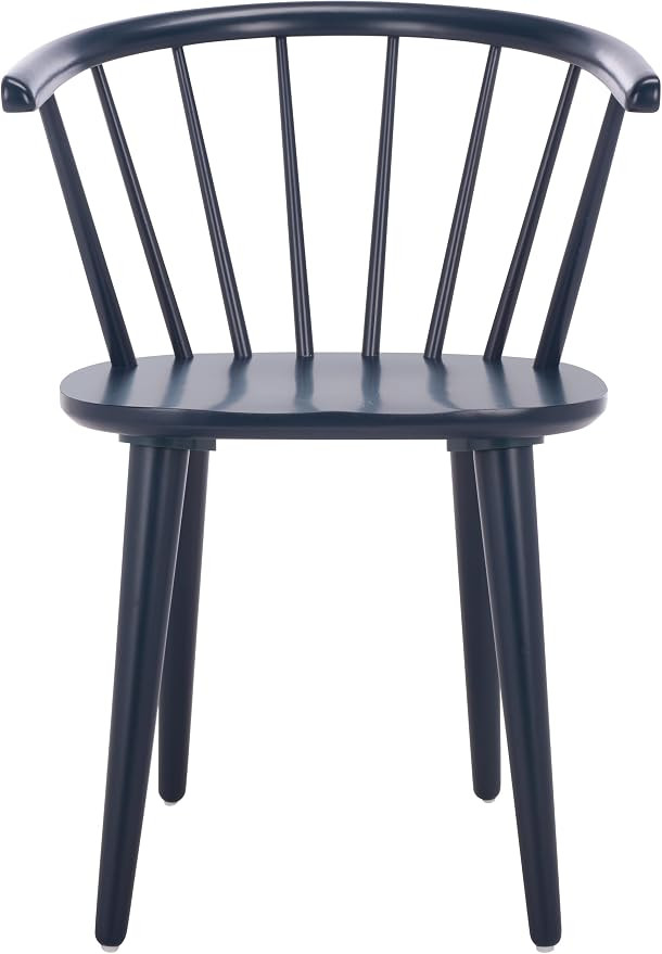 SAFAVIEH Furniture - Blanchard Side Chair Set of 2 - Navy - Solid Wood - Farmhouse Spindle - Idea... | Amazon (US)