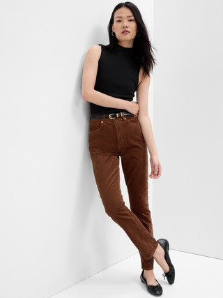 High Rise Vintage Slim Corduroy Pants with Washwell | Gap Factory