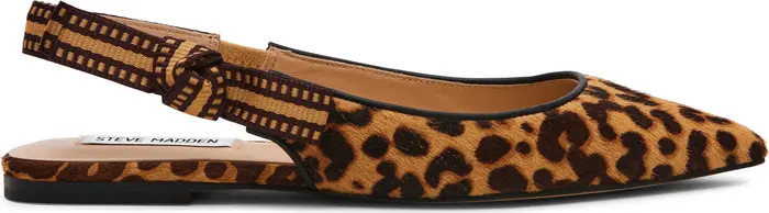 Steve Madden Olsen Slingback Genuine Calf Hair Pointed Toe Flat (Women) | Nordstrom | Nordstrom