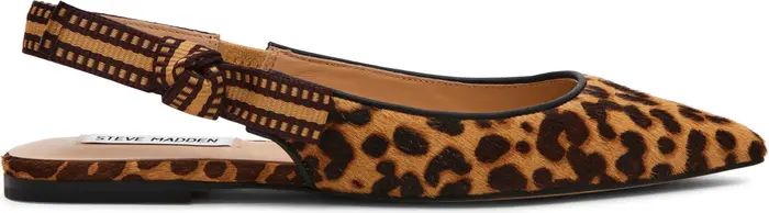 Steve Madden Olsen Slingback Genuine Calf Hair Pointed Toe Flat (Women) | Nordstrom | Nordstrom