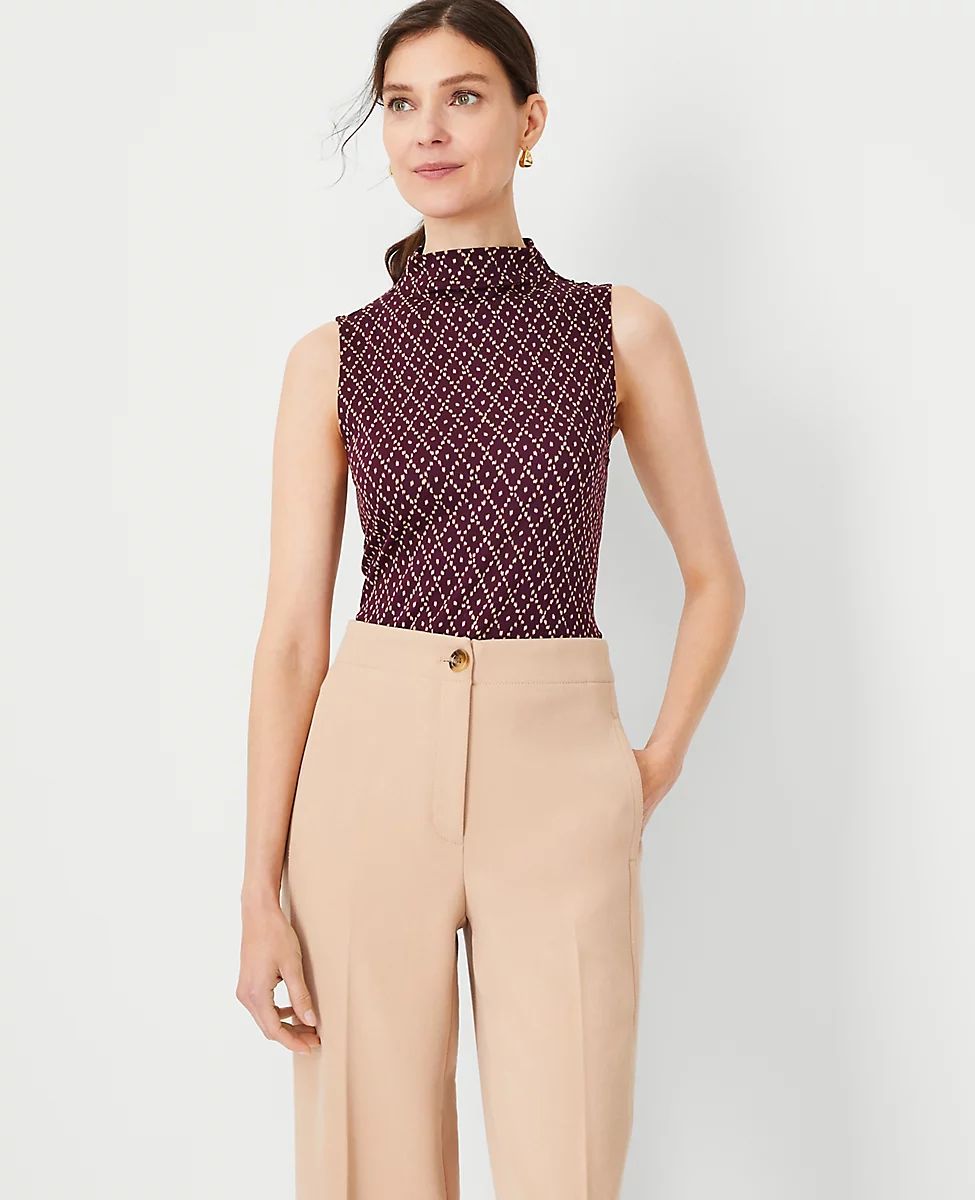 Geo Mock Neck Shell | Ann Taylor (US)