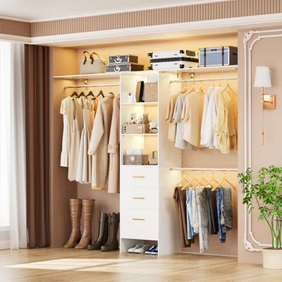 Walk-in Closet Rack-with Drawers | Wayfair North America