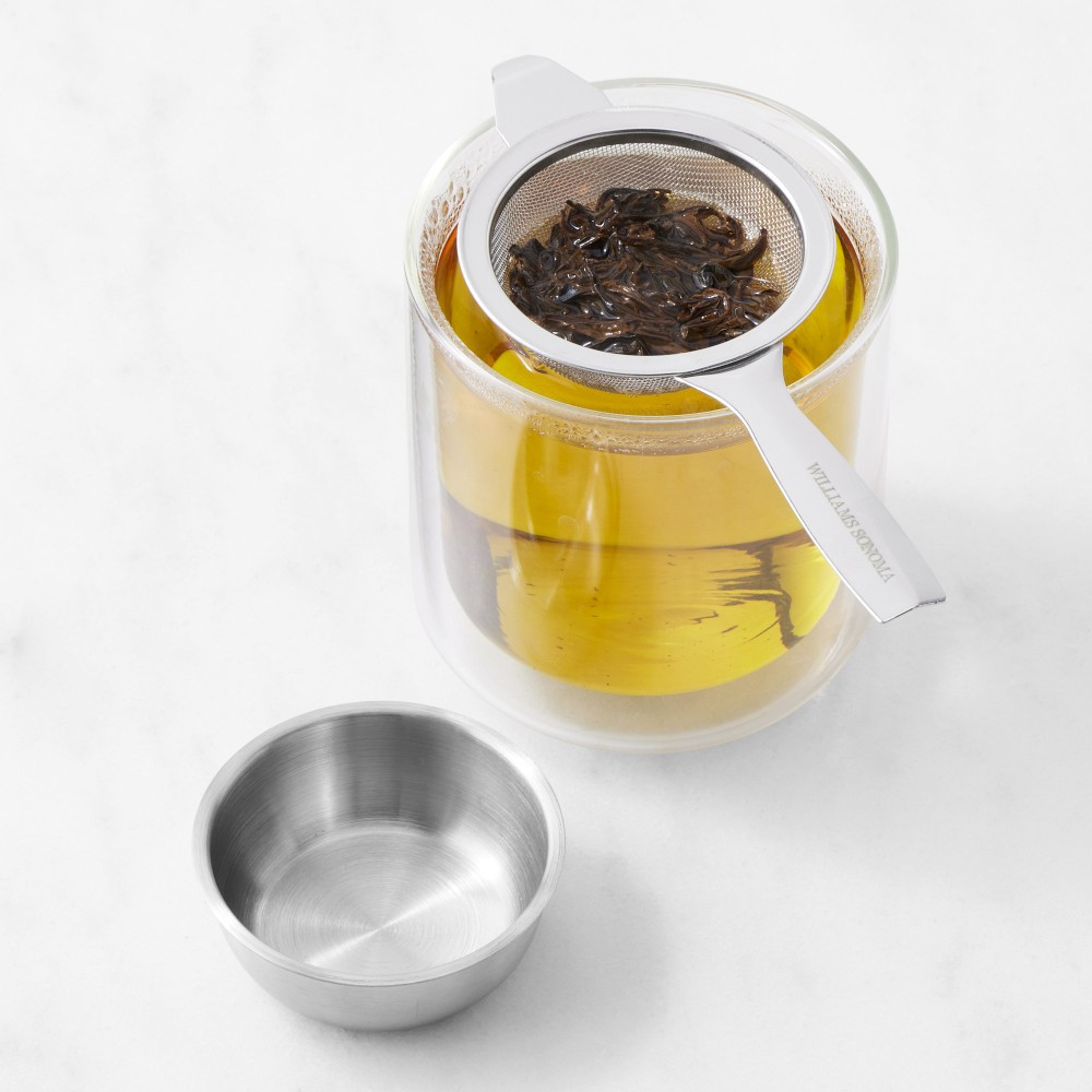 Williams Sonoma Tea Strainer with Drip Bowl | Williams-Sonoma
