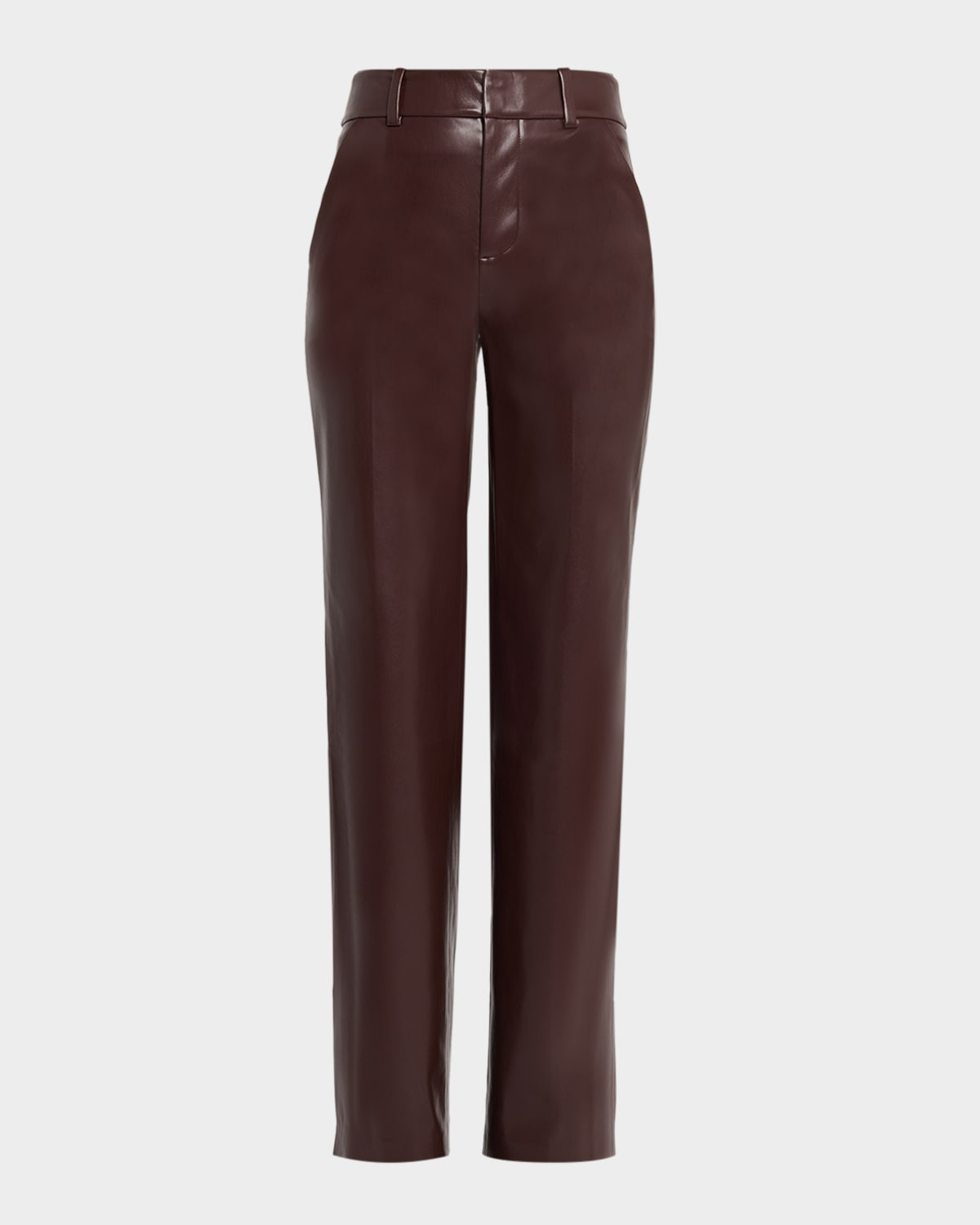 Alexander High-Rise Vegan Leather Trousers | Neiman Marcus