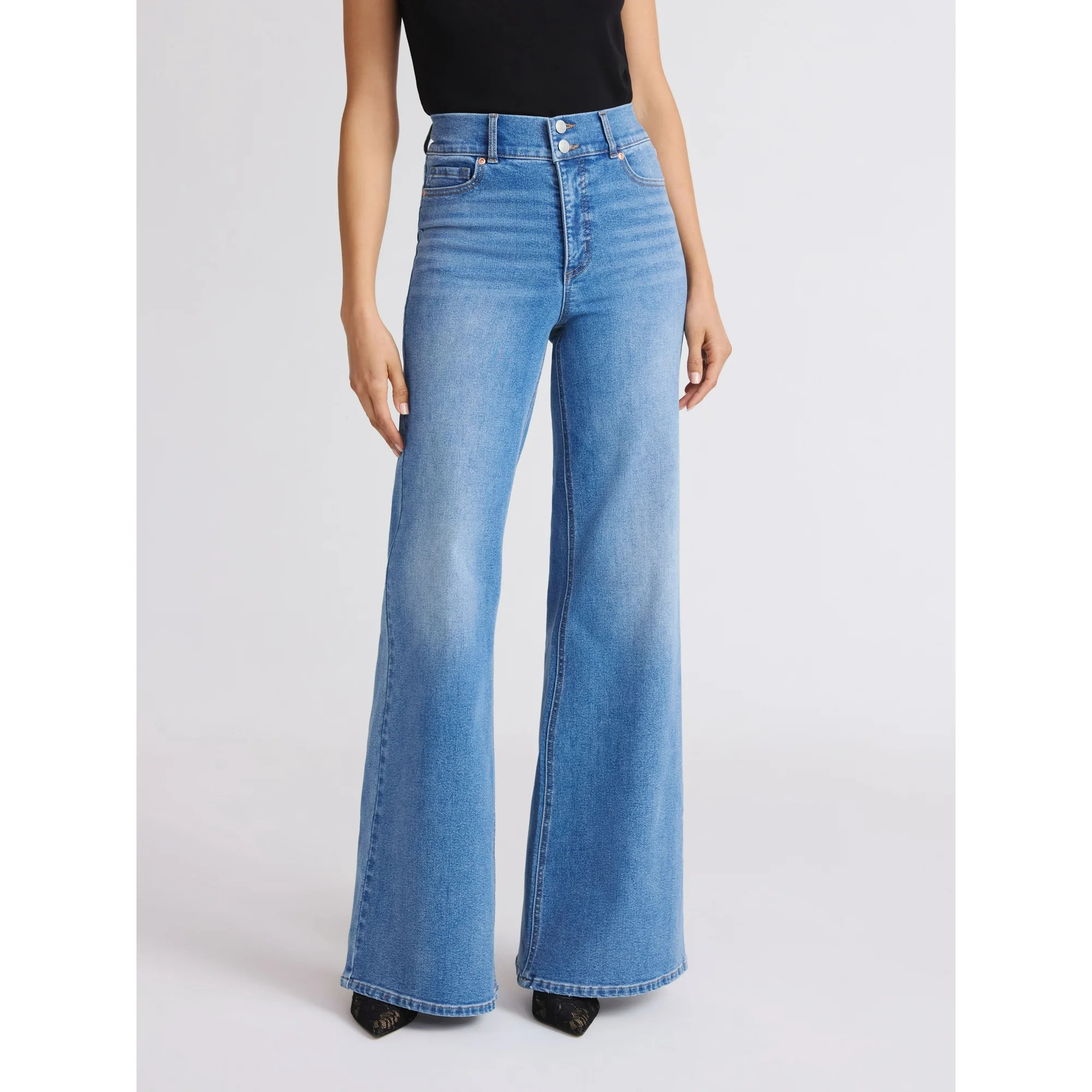 Sofia Jeans Women's Margot Wide Leg High Rise Jeans, 30.5" and 32.5" Inseams, Sizes 0-28 | Walmart (US)