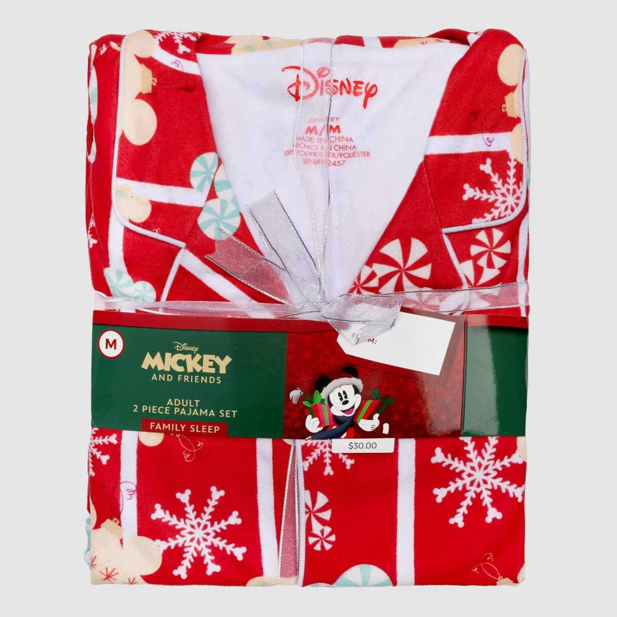 Adult Disney Mickey Mouse & Friends 2pc Christmas Family Matching Pajama Set - Red XL | Target
