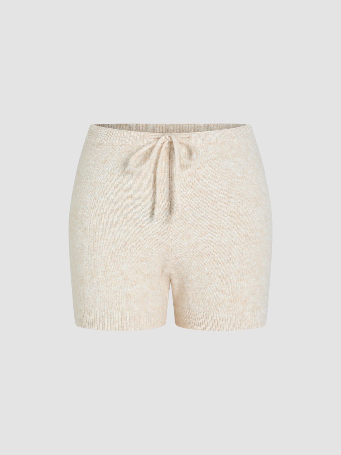 Recycled Fabric Drawstring Knitted Shorts | Cider