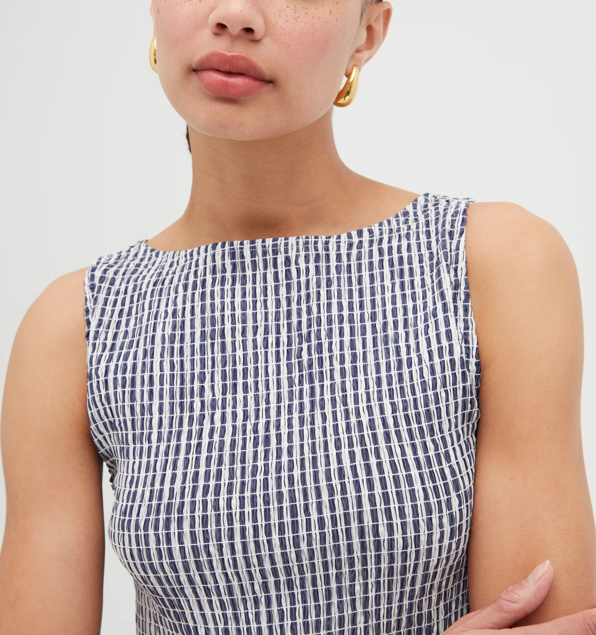 The Cosima Nap Dress - Navy Stripe | Hill House Home US