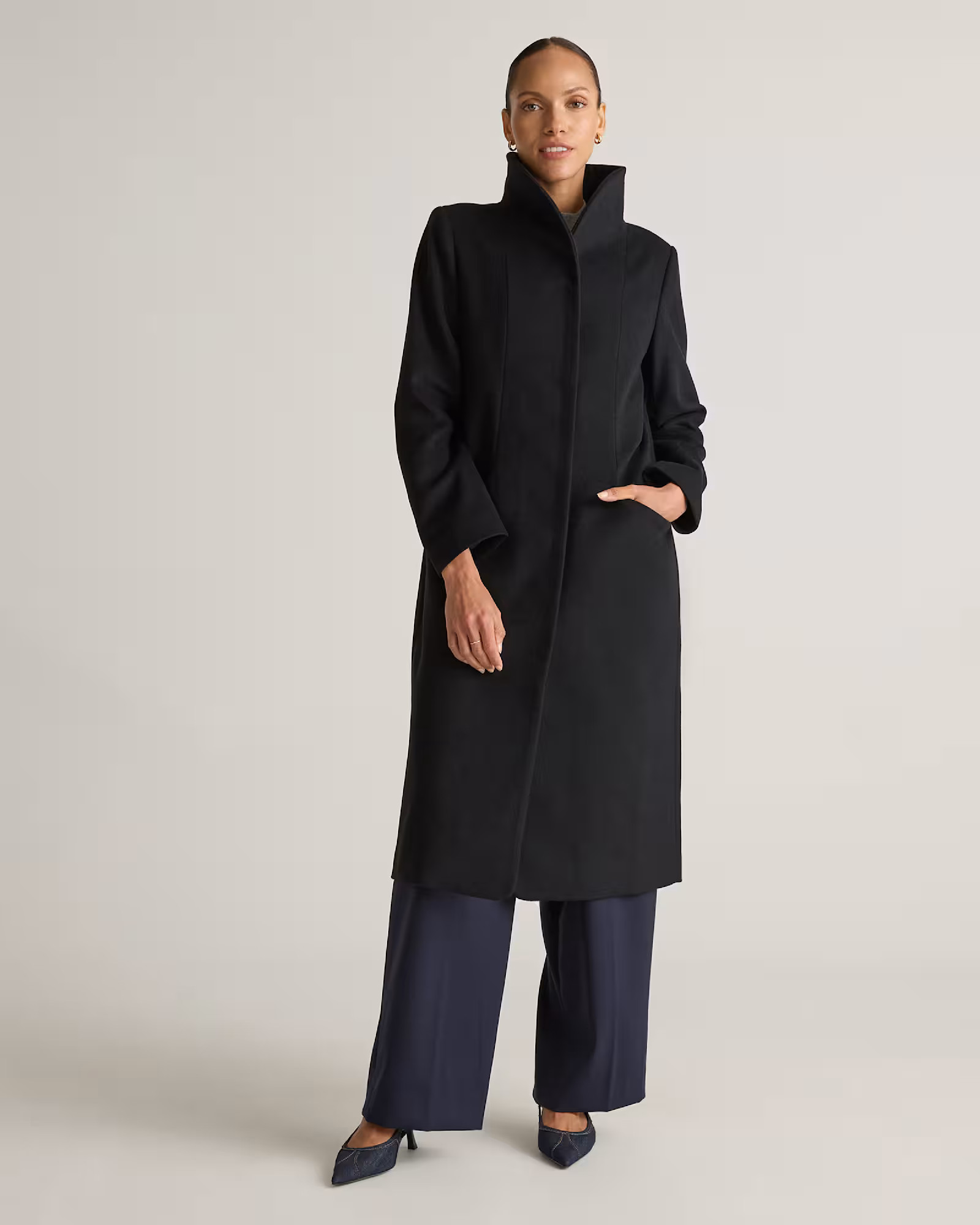 Italian Wool Long Cocoon Coat | Quince