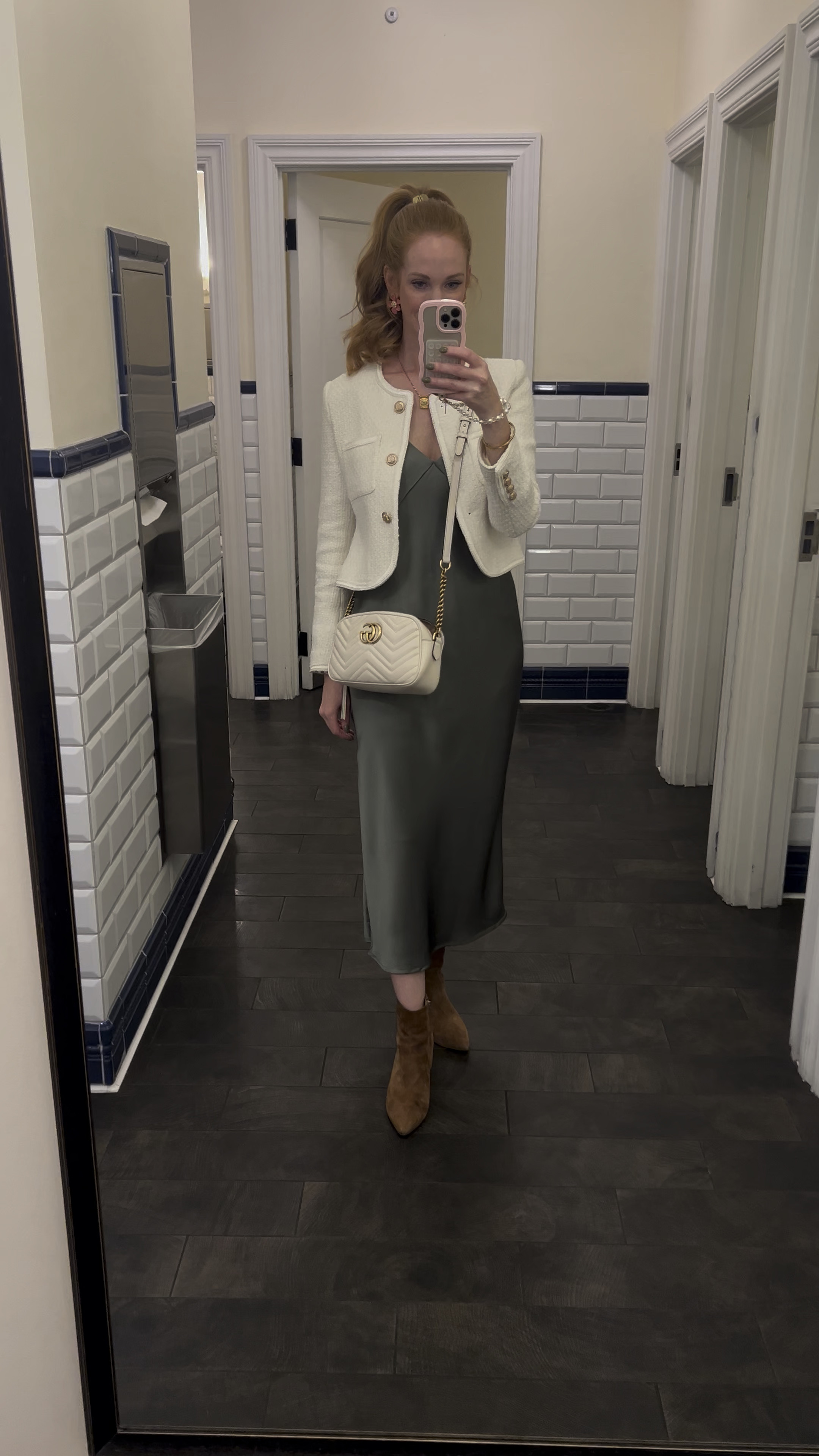 This cute lady jacket took me from day to night! And this slip dress from Target is such a steal for a really high quality piece. I’m in a small in both. 

#LTKWorkwear #LTKParties #LTKVideo