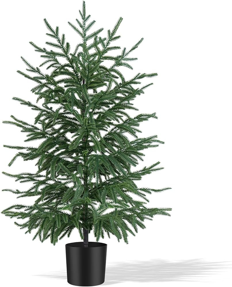 3FT Artificial Norfolk Pine Tree with Pot, UV Protection Faux Pine Trees Plant with Realistic PE ... | Amazon (US)
