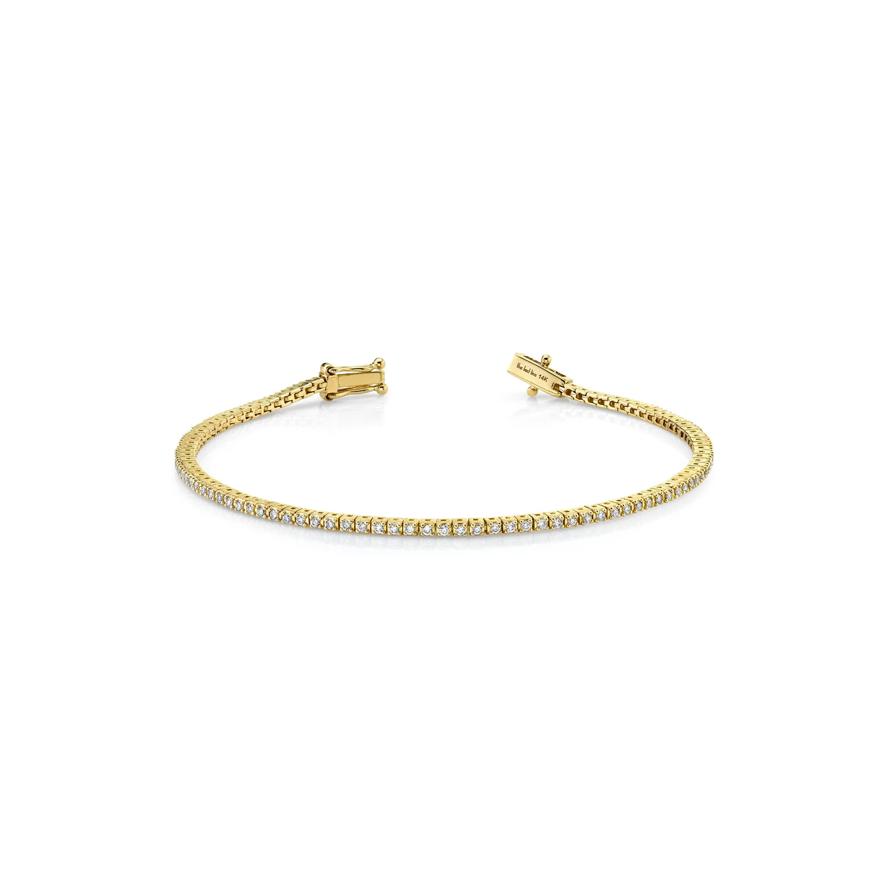 Petite Tennis Bracelet - White Diamond / 14k Yellow Gold | The Last Line (US)